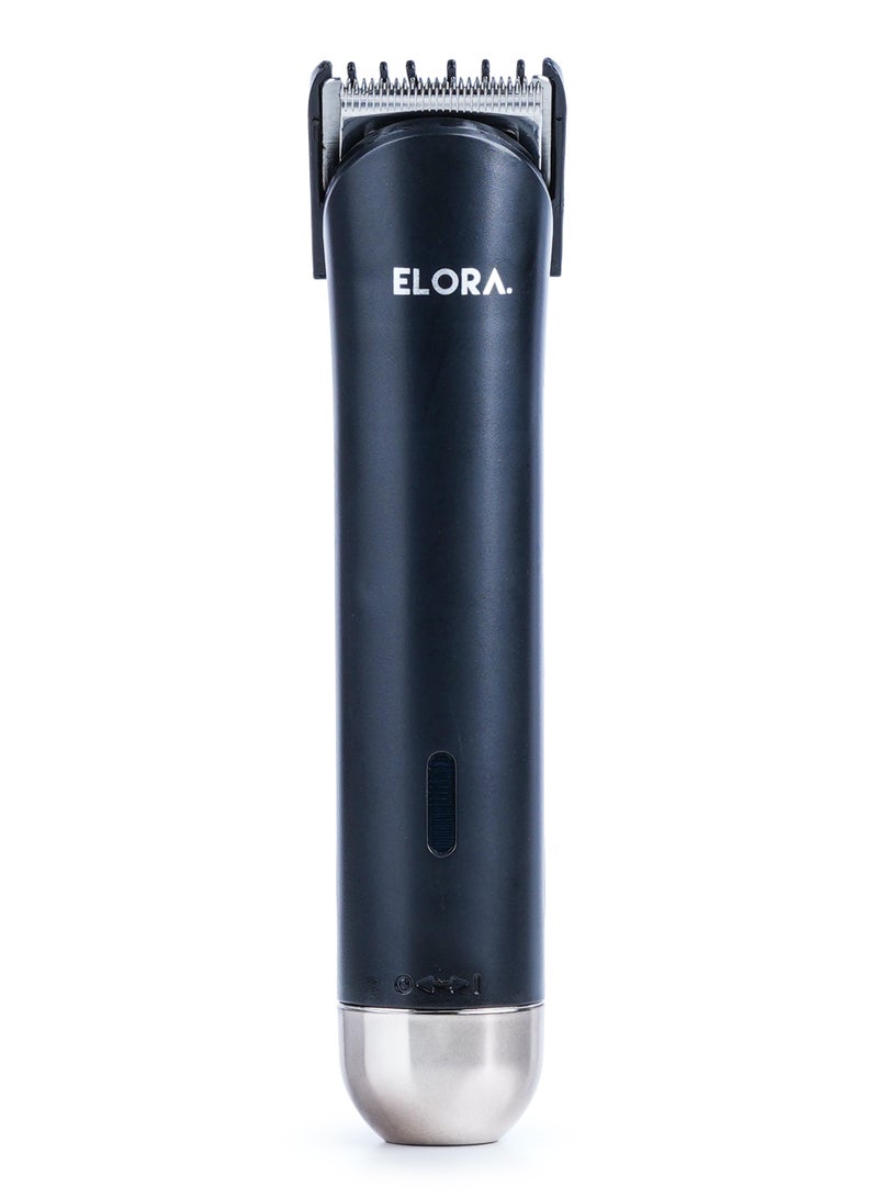 ELORA Professional Rechargeable Electric Hair Clipper for Men, Cordless Hair Trimmer with Stainless Steel Blade, ELPC-1853, Black - Image 2